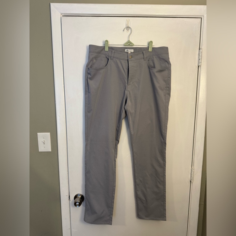 Peter Millar Light Gray Chinos men’s 36/ 32 casual flat front khaki style pants